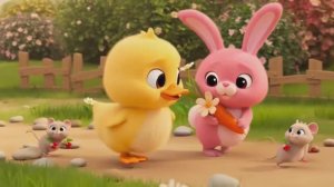 Морковка и цветок