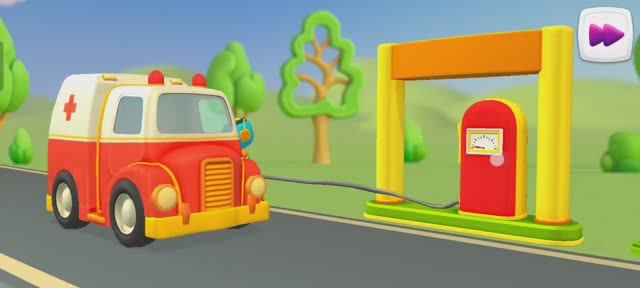 Мультики для детей. Собираем скорую помощь. Изучаем детали.