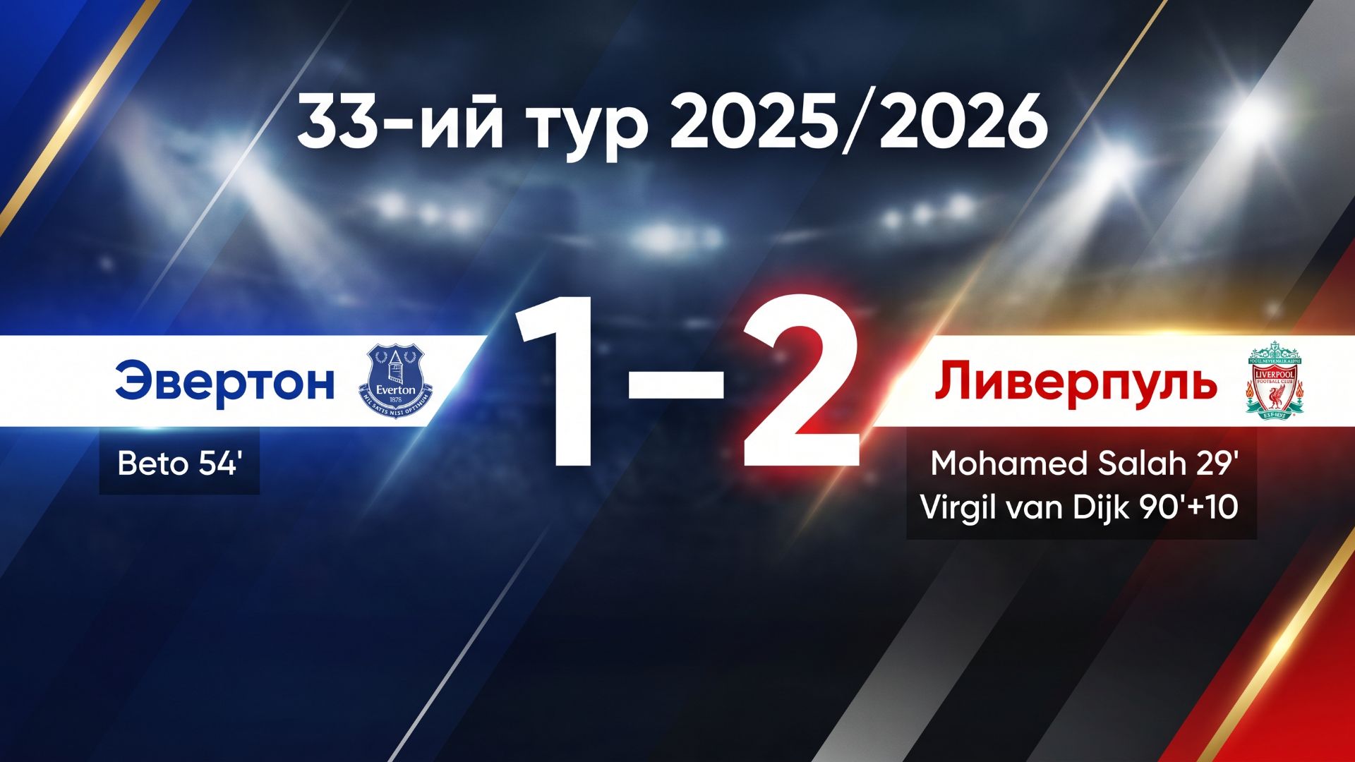 ГОЛЫ ЭВЕРТОН - ЛИВЕРПУЛЬ // 33-ИЙ ТУР АПЛ 25/26