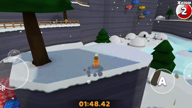 Hi Android Super Bear Adventure Все стикеры и сундуки в снежной долине