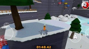 Hi Android Super Bear Adventure Все стикеры и сундуки в снежной долине