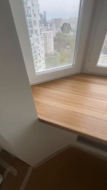 Как мы его впихнули ??? #дубдубом #подоконник #мебельназаказ #мебельиздуба #мебель #откосы #доборы