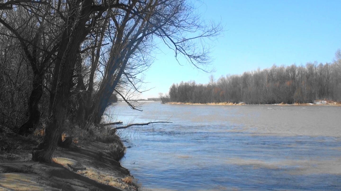 На Оби за  ж_д мостом. г. Барнаул.