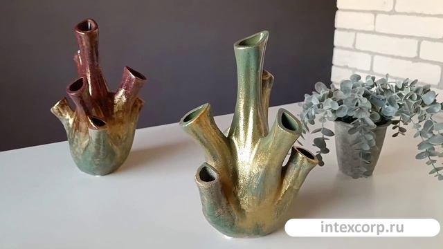 Декоративная ваза АЛКМЕНА ГРИН, керамика, 24 см, 644762