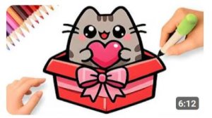 КАК НАРИСОВАТЬ МИЛОГО КОТЕНКА ПУШИН 🐱💗