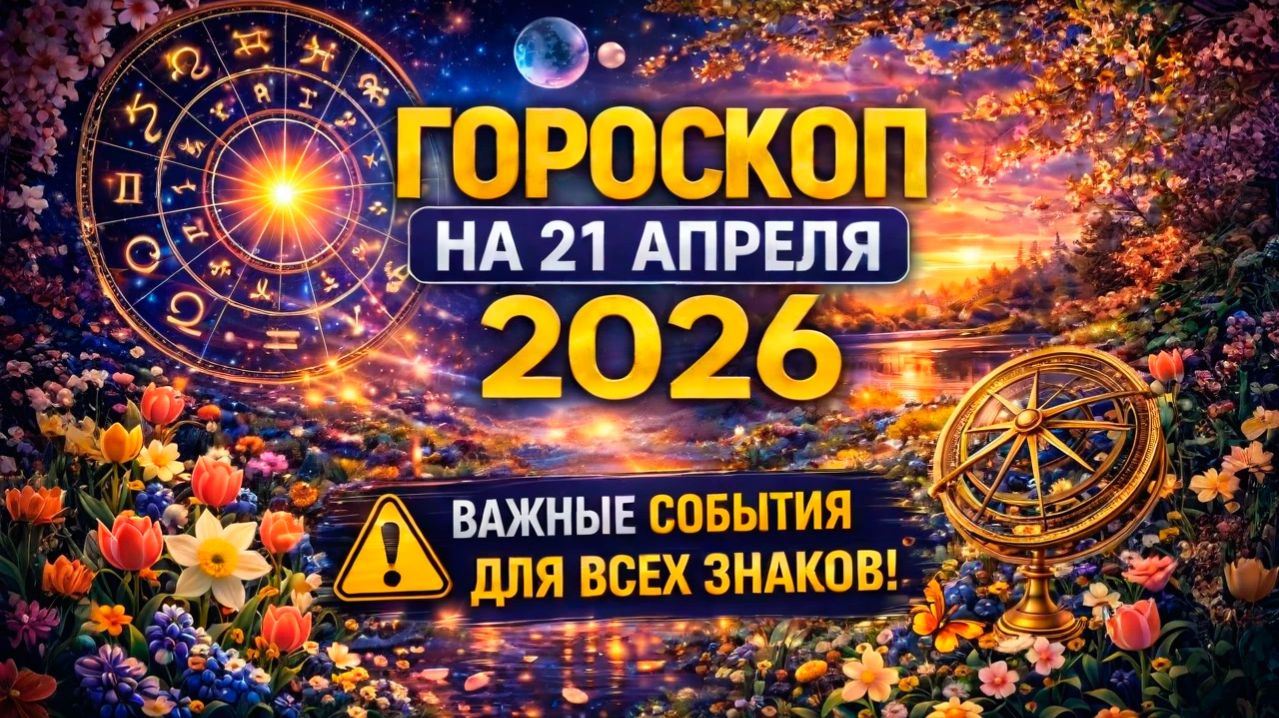 Гороскоп на 21 апреля 2026 💫 Важные события для всех знаков!
