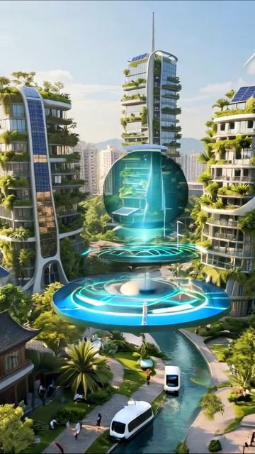 Будущее зеленых городов: гармония природы и технологий #экология #умныйгород #устойчивоеразвитие