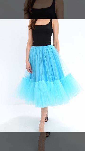 голубая юбка волан из фатина Victoria Ziminskaya