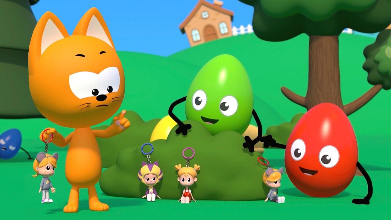 Учим цвета! Котэ и Разноцветные яйца - Кукутики и Котэ Геймз - Яркий мультики для детей малышей