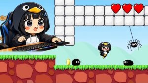 А ЧТО ЕСЛИ Я СТАНУ ПИНГВИНЕНКОМ ГУГУГАГА  И СБЕГУ ИЗ MARIO RUN?! ЗАБАВНАЯ ИГРА
