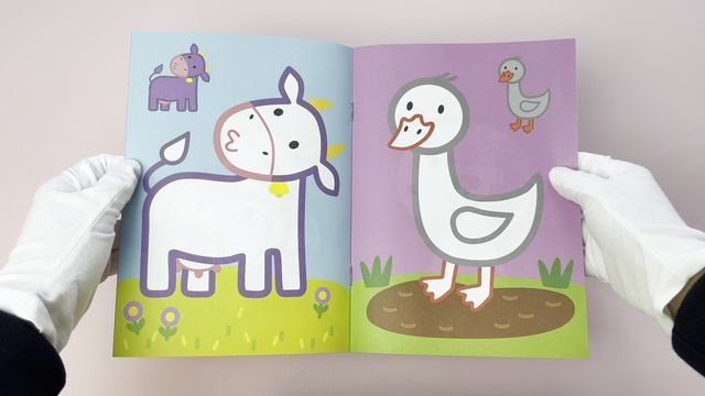 Раскраски с цветным контуром (Обезьянка)