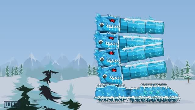 The World Of Fire Tank Vs Ice Tank ICE Leviathan Vs FIRE Leviathan  Cartoons About Tanks