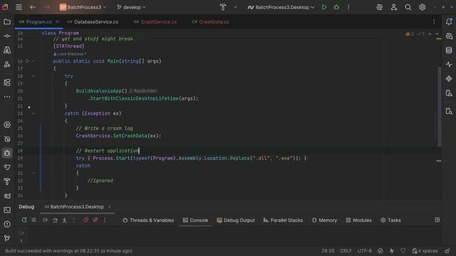 44. Avalonia UI Real World (Automatic Restart On Error)