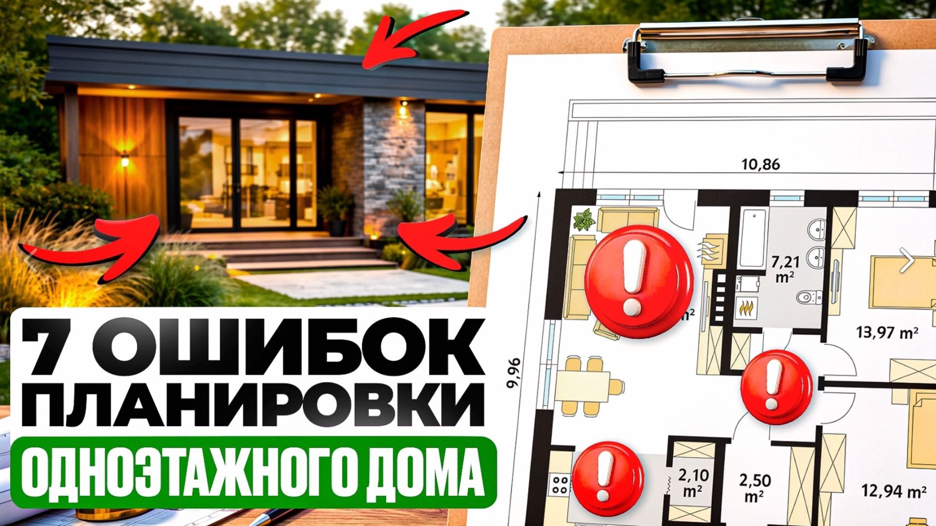 Одноэтажный дом дороже чем кажется!? Планировка дома: ошибки которые стоят дорого.