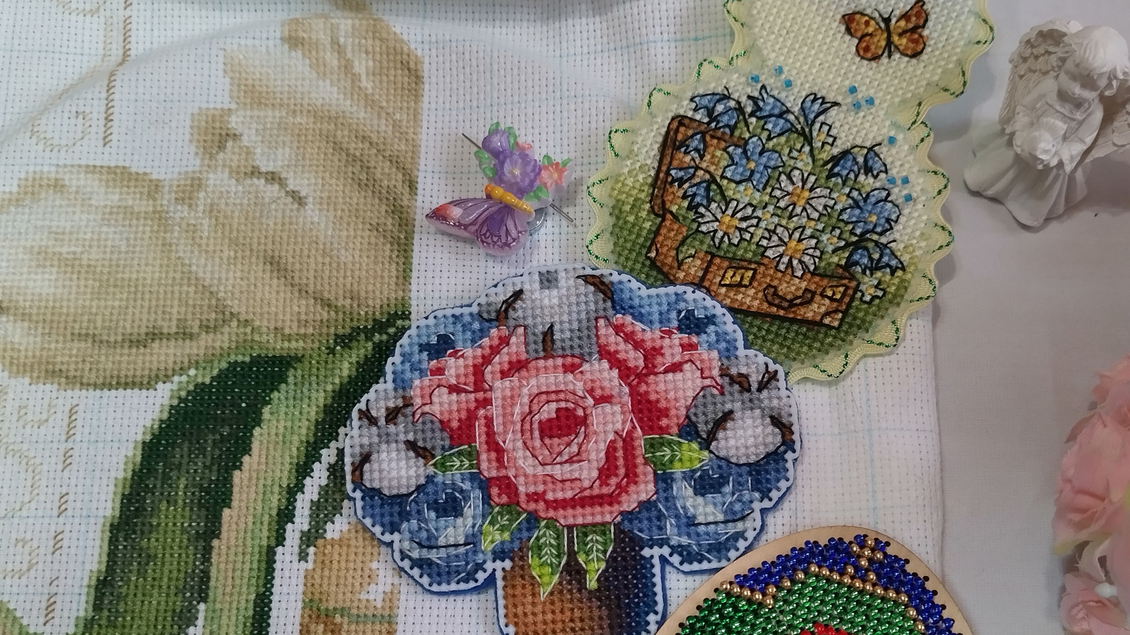 Вышивка. Воплощение весенних планов. Финиши и новый старт #вышивальныепроцессы