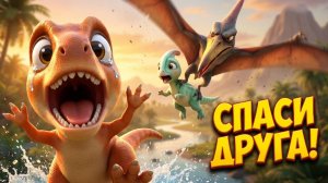 🦖 СПАСИ ДРУГА! Птеродактиль украл динозаврика 😱 Кто поможет спасти друга?