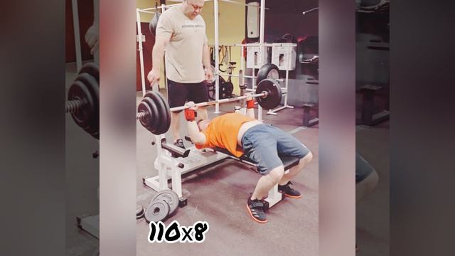 Жим лёжа. Артур Гайсин. 110 кг.