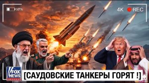 Иран стёр с лица воды 8 саудовских танкеров 400 ракетами Хайбар-Шекан Персидский залив в огне
