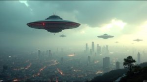 UFO of AI processing. UFO, present days.