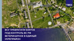 ВСУ превратили взятое под контроль ВС РФ Ветеринарное в единый укрепрайон