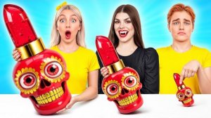 Испытание на большой, средней и маленькой тарелке с вампиром | Смешные кулинарные челленджи