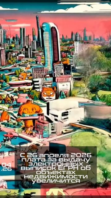 С 26 апреля 2026 плата за выдачу электронных выписок ЕГРН об объектах недвижимости увеличится