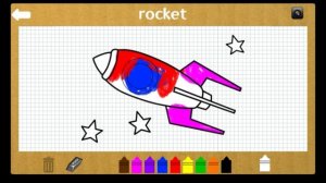 Раскраска 🖍️ ракета 🚀 видео для детей