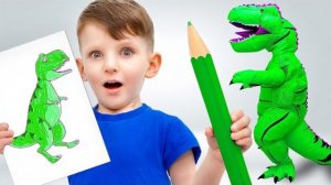 Рисунки оживают вместе с детьми! | Весёлые игры и воображение