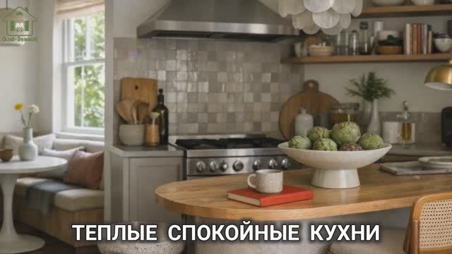 Теплые спокойные кухни фото идеи для вдохновения (18)