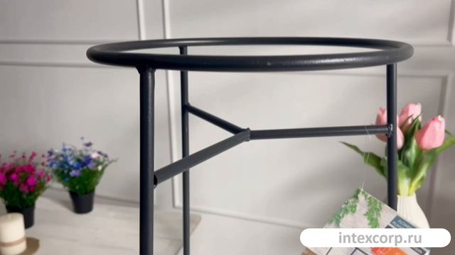 Двусторонняя подставка для кашпо АДО, металл, 42х37 см, X99001260