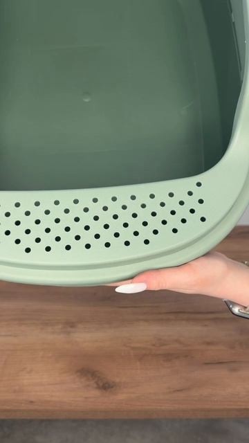 Лоток №4 для кошек с высоким бортом и совком RICH BREED зеленый