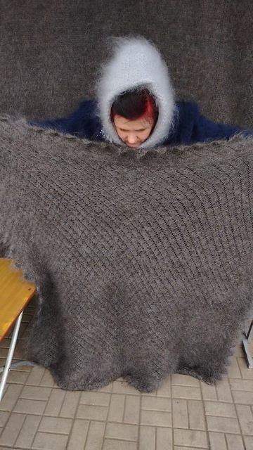 89507716355 Пуховый, тёплый, красивый платок из щипанного пуха для тепла, уюта.