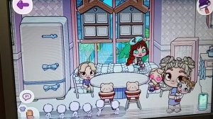 Семья мороженко собираетесь на сердечную улицу🩷. Аватар ворлд.