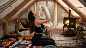 ПОХОД С РОСКОШНОЙ НАДУВНОЙ ПАЛАТКОЙ | 24 ЧАСА У РЕКИ | В ОДИНОЧЕСТВЕ НОЧЬЮ.