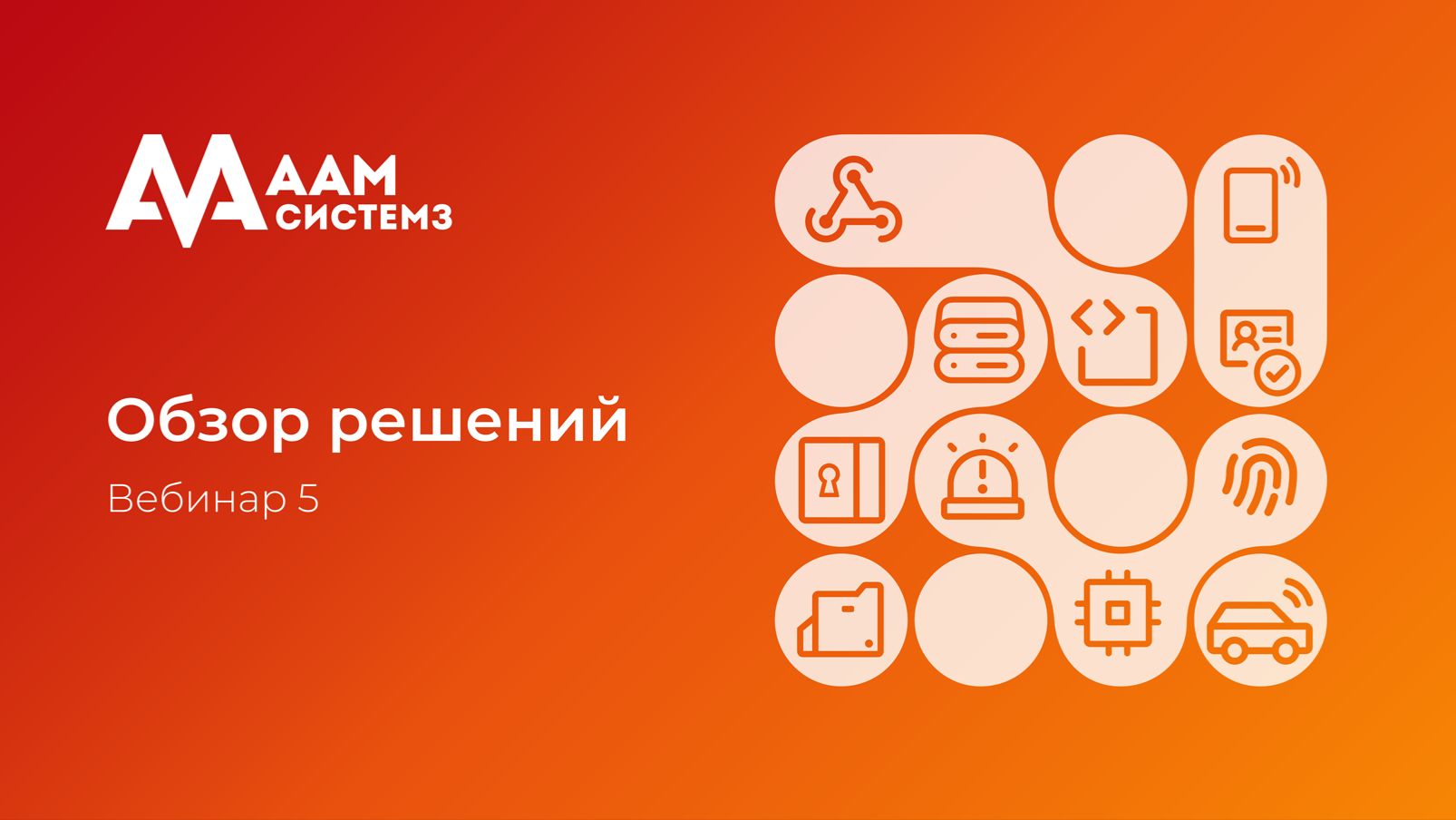 Вебинар: Обзор решений ААМ Системз