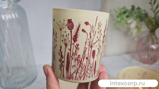 Набор подсвечников ЗАКАТ В ПОЛЕ, стекло, бежевый, 8-10 см, 2 шт., 2037250-2