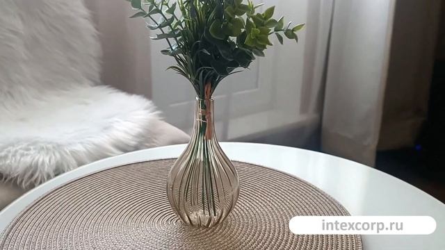 Декоративная ваза АМАНТЕ, стекло, дымчатая, 14 см, 1146682-1.