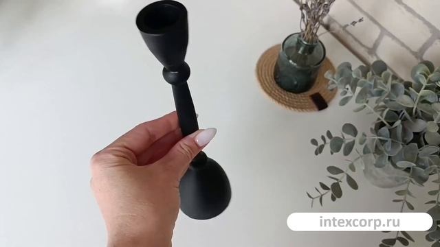 Высокий подсвечник КАМПАНА - Римская Коллекция, на 1 свечу, чёрный, 23 см, A98022500