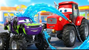 Слишком скользко, чтобы победить! 🏆😂 Конкурс блестящих машинок, Смешная неудача | Мультфильм