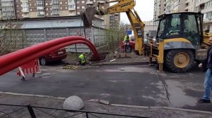 11)Затяжка труб. 9й прокол. Варшавская ул.СПб.