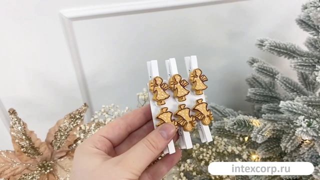 Декоративные прищепки ИМБИРНЫЕ АНГЕЛЫ, полистоун, 5 см, 6 шт., 59-1328