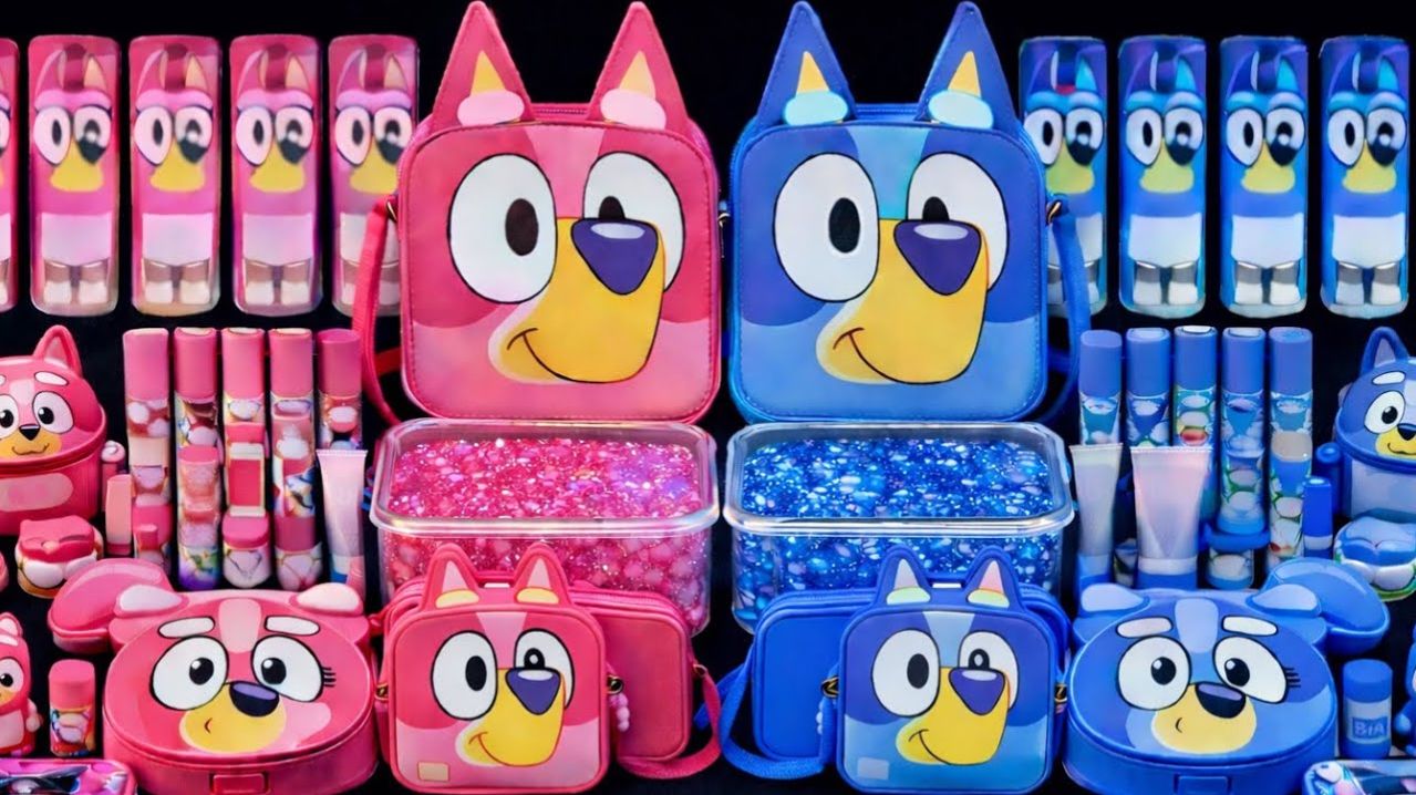 АСМР Слайм 💗  Розовый и Синий 💗  Смешиваем красивые Слаймы АСМР