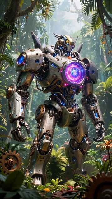Робот в тропическом лесу: чудеса технологий #робот #природа #технологии
