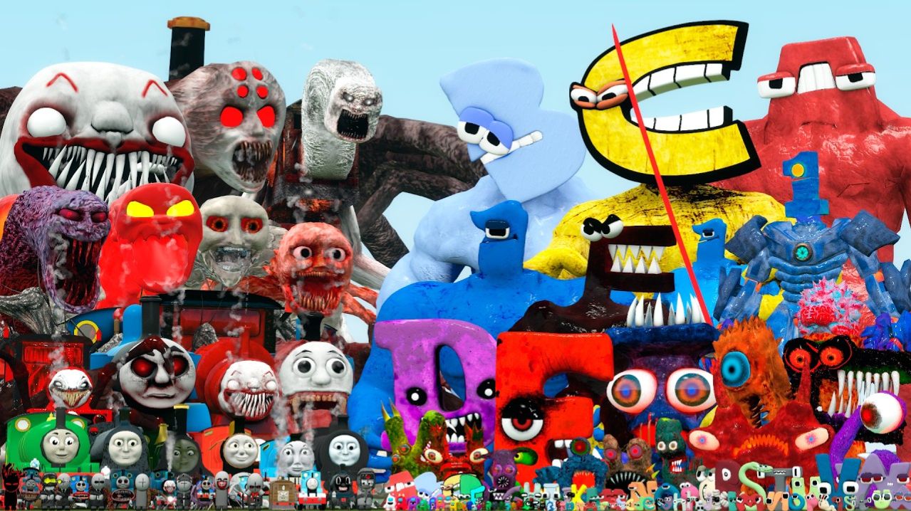 ТОМАС И ДРУЗЬЯ, MADNESS COMBAT ПРОТИВ АЛФАВИТНОЙ ИСТОРИИ И AMONG US (Garry's Mod)