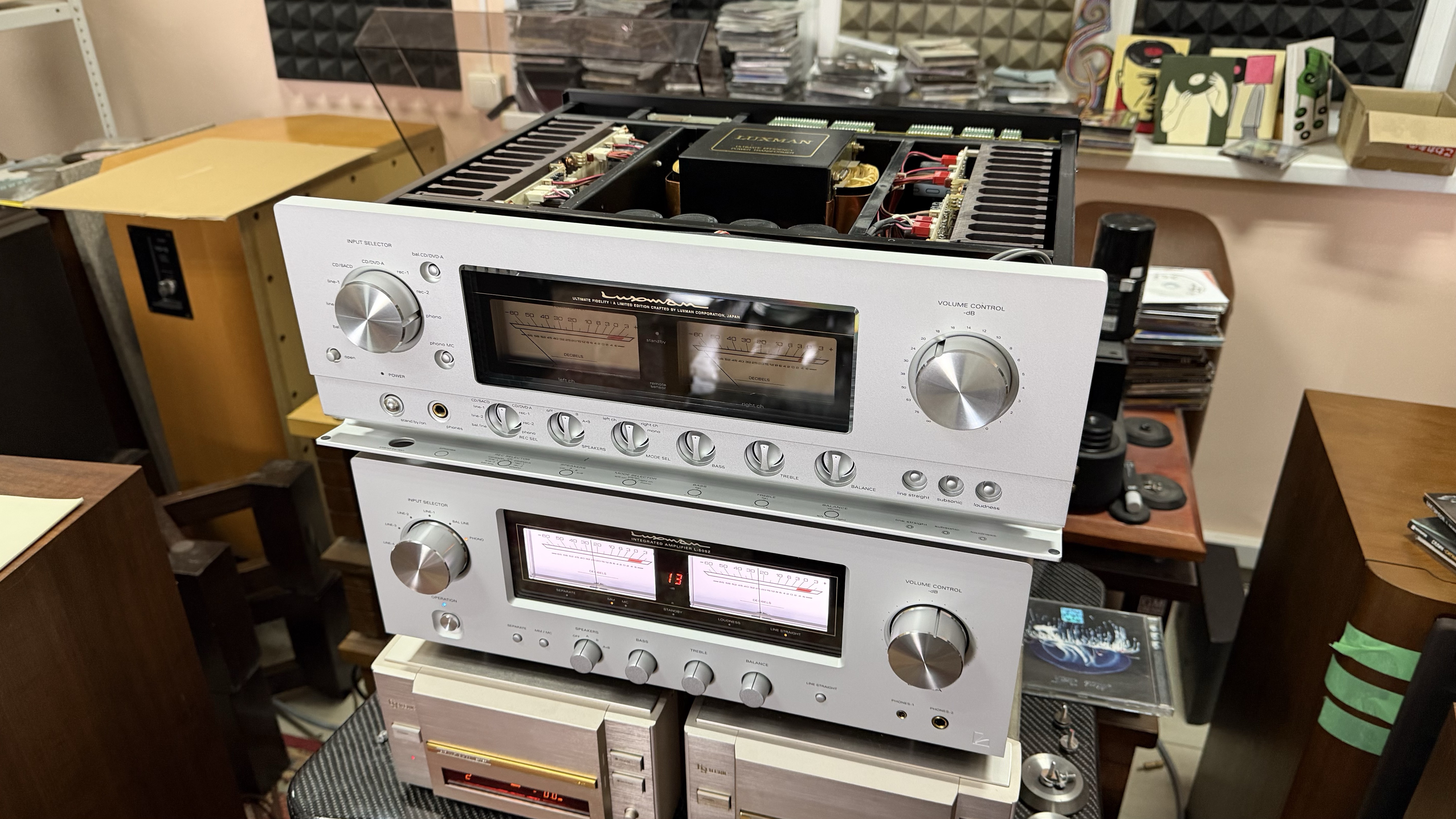 Сравним Luxman 590A и 505Z  акустика Sony G7a