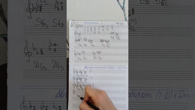 Автентический оборот в Des - Dur