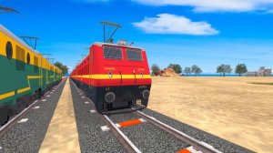 Железнодорожный переезд с  двухэтажными поездами