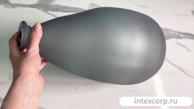 Ваза-бутыль МАТТИ, стекло, матовая, серая, 36 см, 869835