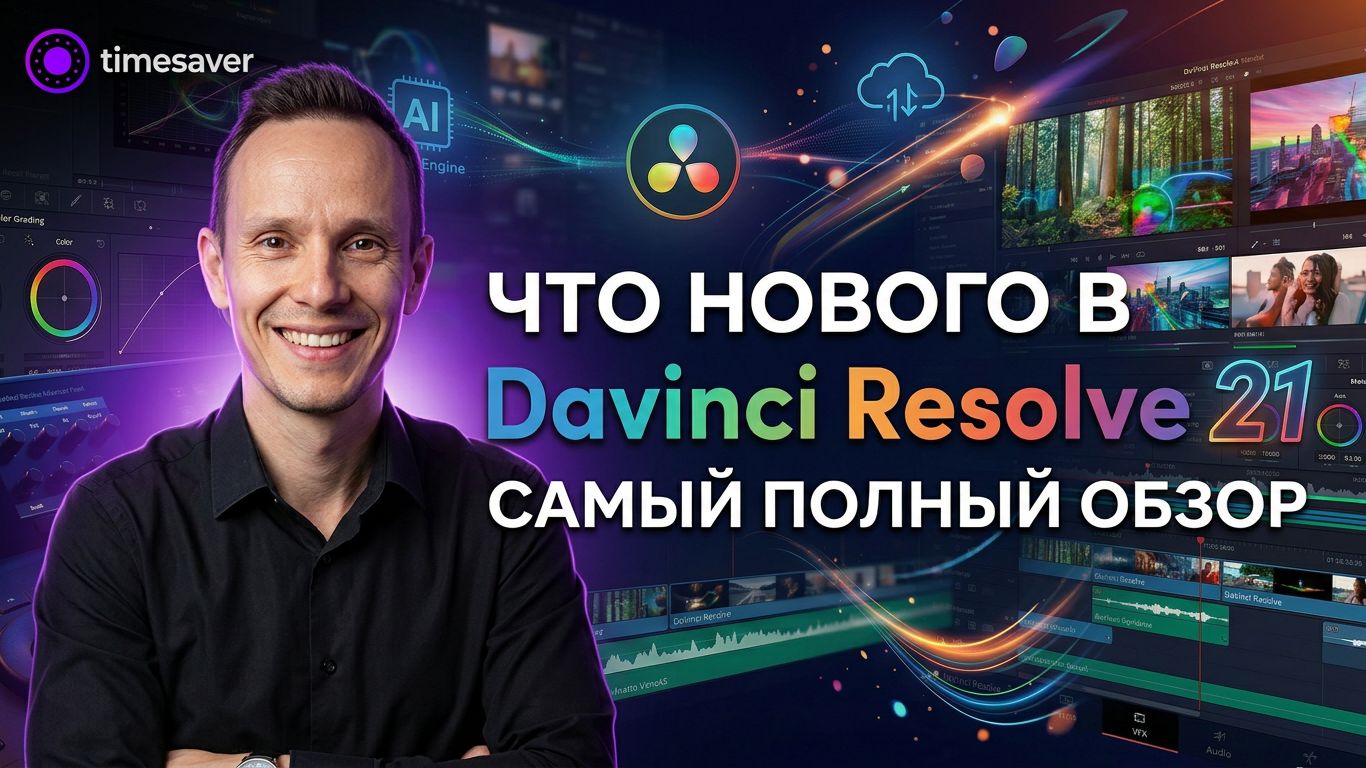 Davinci Resolve 21 - самый подробный обзор (урок 205)