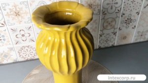 Декоративная ваза ФЕЛИЗА, керамика, жёлтая, 30 см, 1133992